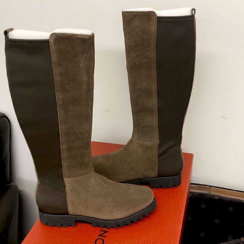 Donald J Pliner Ryker Suede Boot Dark Brown/Oily Suede SZ 7.5 NEW